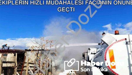 Kütahya Seyitömer’de Ahır Yangını: Ekiplerin Hızlı Müdahalesi Facianın Önüne Geçti