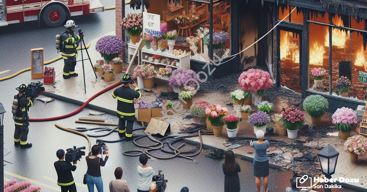 "Aydın Efeler'de Çiçekçi Yangını: Komşuların Dikkati Faciayı Önledi" başlıklı haber için fotorealist