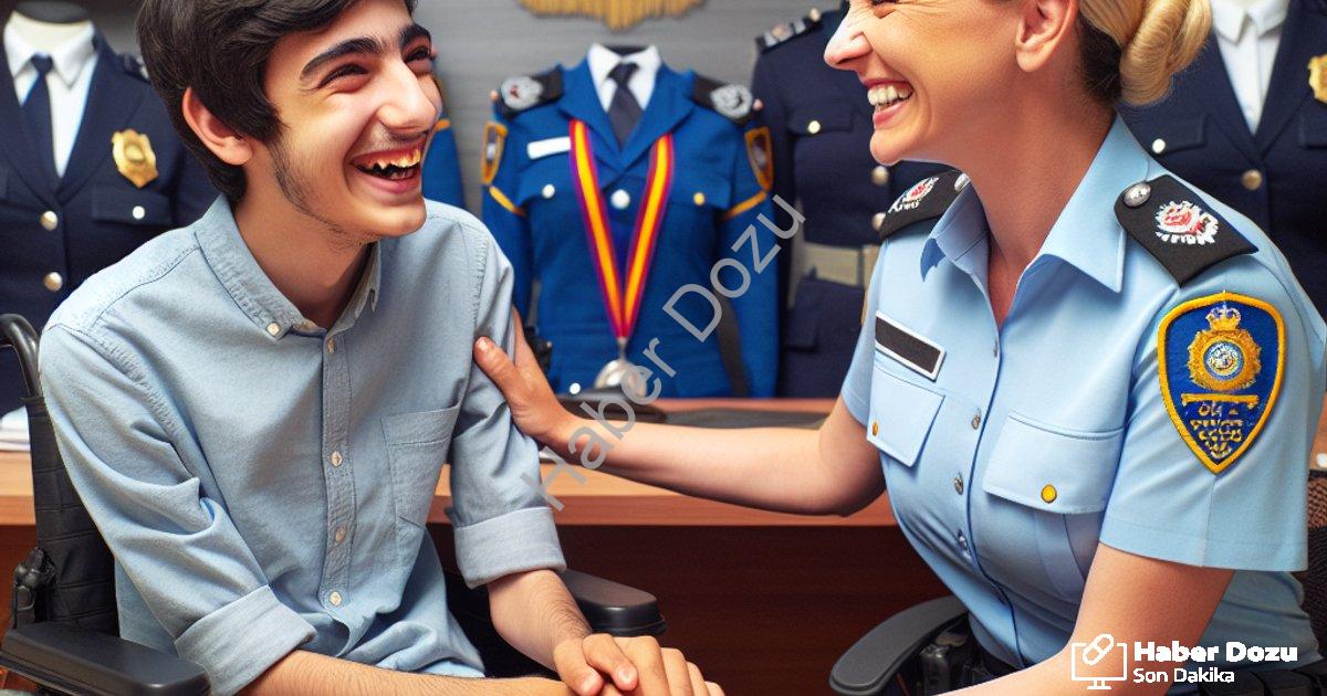 "Muğla'da Duygulandıran Jest: Engelli Gencin Polislik Hayali Gerçek Oldu" başlıklı haber için fotore