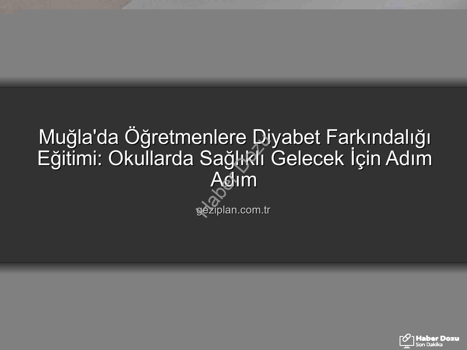 diyabet farkındalık eğitimi - Muğla'da Öğretmenlere Yönelik Diyabet Farkındalık Eğitimiyle Okullar Güvenli Hale Geliyor