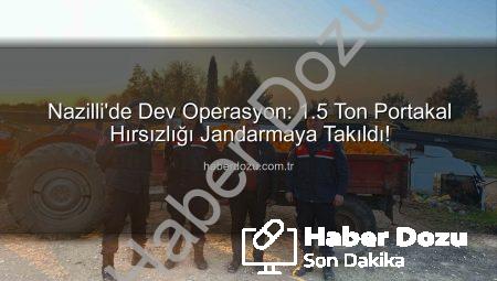 Nazilli’de Dev Operasyon: 1.5 Ton Portakal Hırsızlığı Jandarmaya Takıldı!