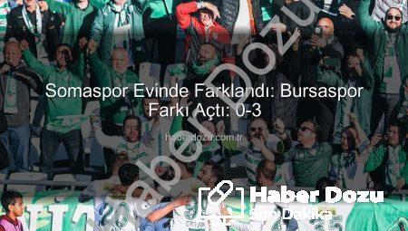 Somaspor Evinde Farklandı: Bursaspor Farkı Açtı: 0-3